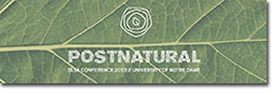 Postnatural text on leaf